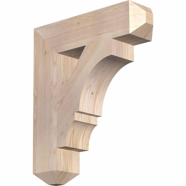 Ekena Millwork 5.5 in. x 28 in. x 24 in. Douglas Fir Balboa Craftsman Smooth Bracket
