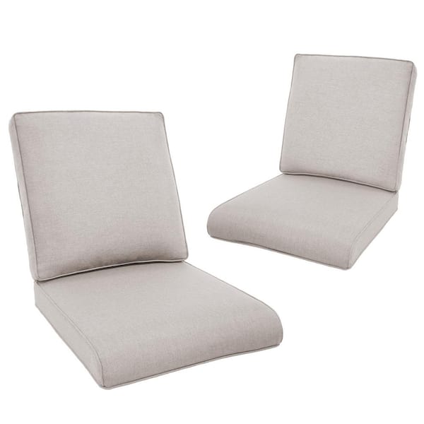 Loopyhoopy Modern 22 in. x 25 in. 4-Piece Deep Seating Outdoor Lounge Chair Cushion Set in Beige (4-Piece)