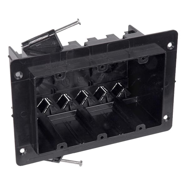 3-Gang 54 cu. in. Black New Work Electrical Box