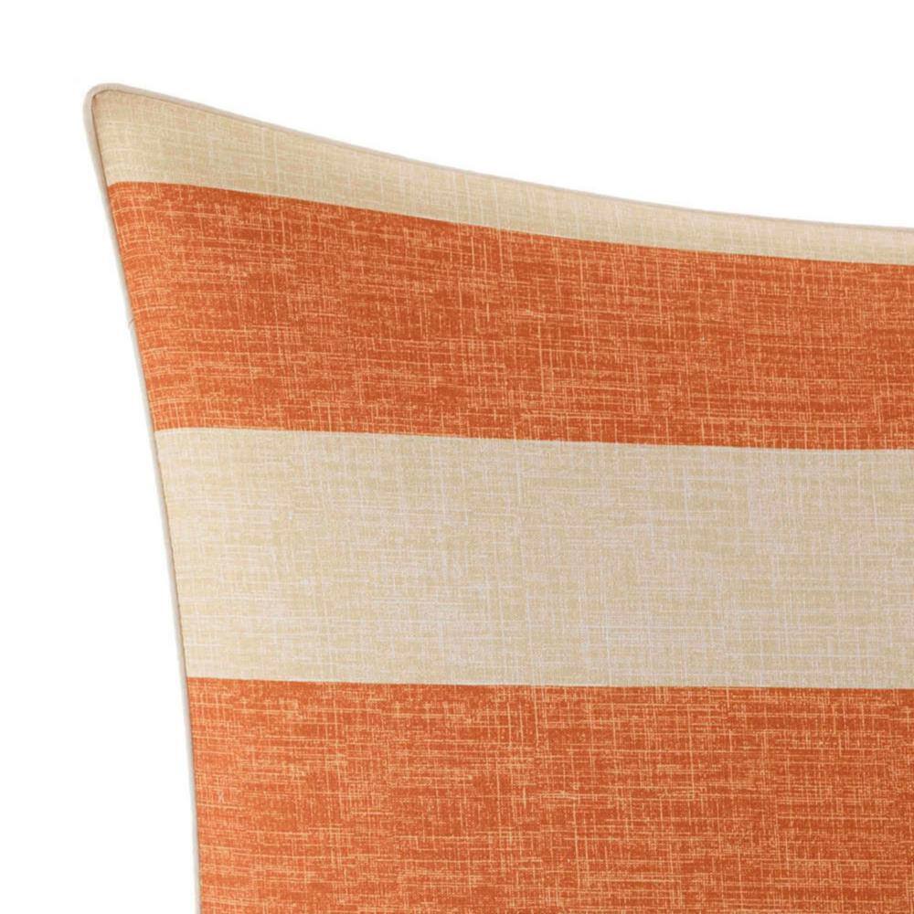 Euro Palmiers Orange and Ivory Cotton Sham