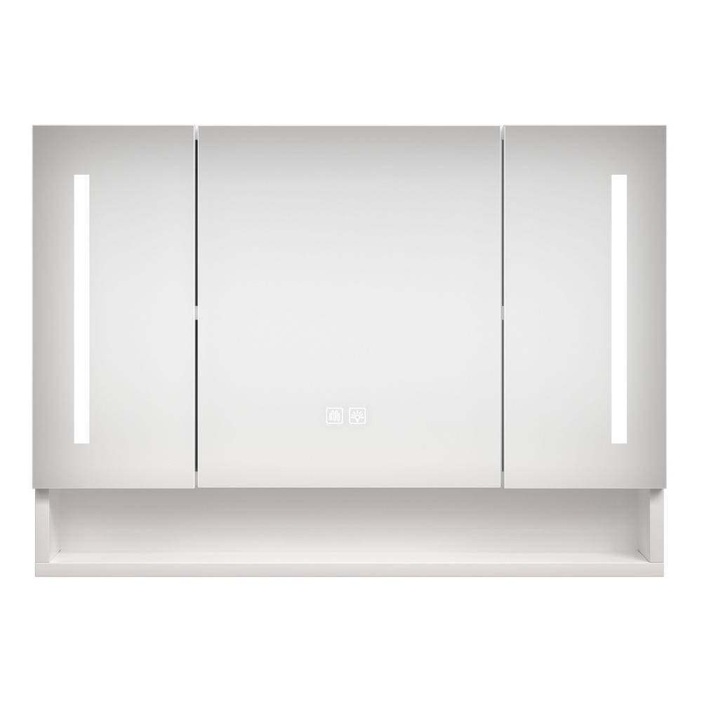 39in. W x 28 in. H Rectangular Aluminum Bathroom Medicine Cabinet with Mirr