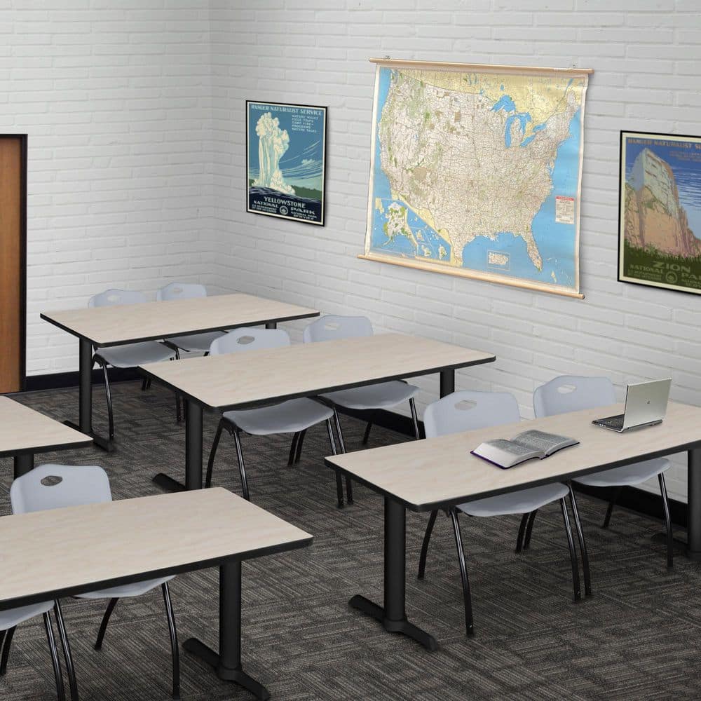 Cain 72 in x 24 in. Maple Steel T-Base Training Seminar Table Desk price history on PriceWatchPro