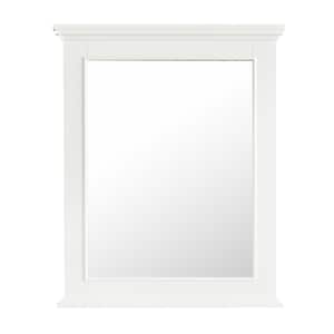 25 in. W x 36.00 in. H Framed Rectangular Bathroom Vanity Mirror in Dove White