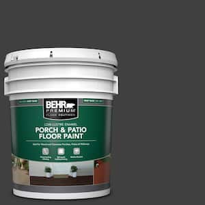 5 gal. #1350 Ultra Pure Black Low-Lustre Enamel Interior/Exterior Porch and Patio Floor Paint