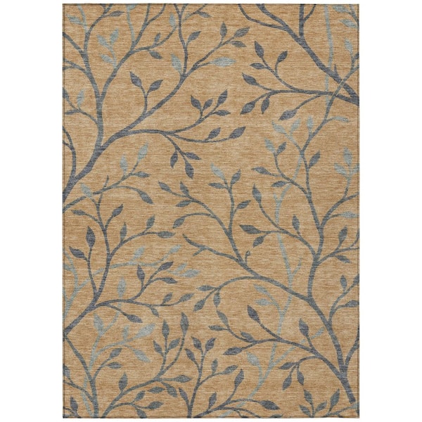 Chantille Machine Washable Indoor/Outdoor Abstract ACN3024 Wheat 8 ft. x 10 ft. Area Rug