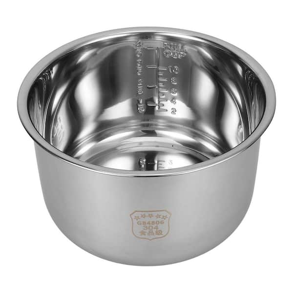 5.28 qt. Stainless Steel Pressure Cooker Inner Pot Non-Stick Finish with Markings for Rice Electric Cookers