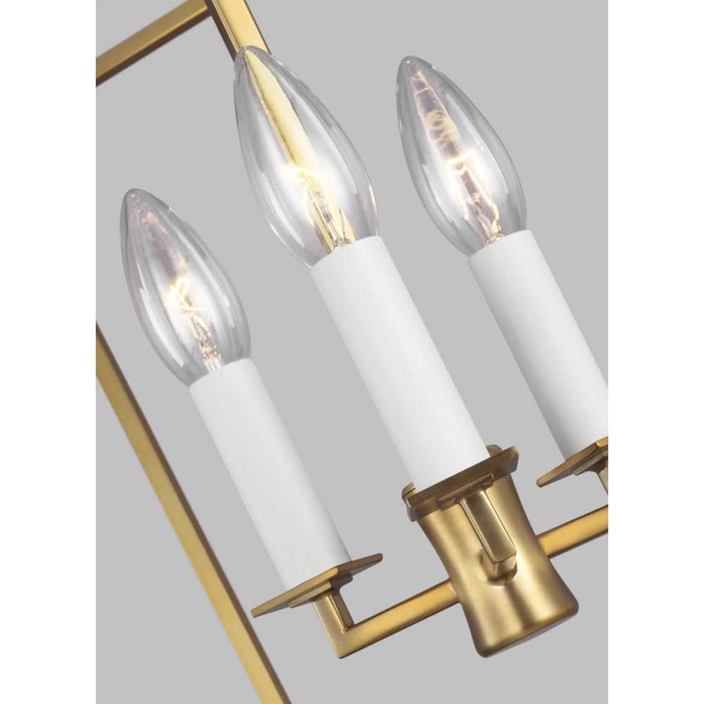 Southold 3-Light Burnished Brass Indoor/Outdoor Lantern Chandelier