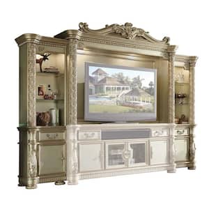 Vendome II 20 in. Gold Patina Entertainment Center Fits TV's up to 80 in.
