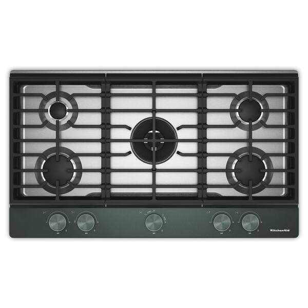 36 in. 5 Burners Gas Cooktop in Juniper with Integrated Wok Grate