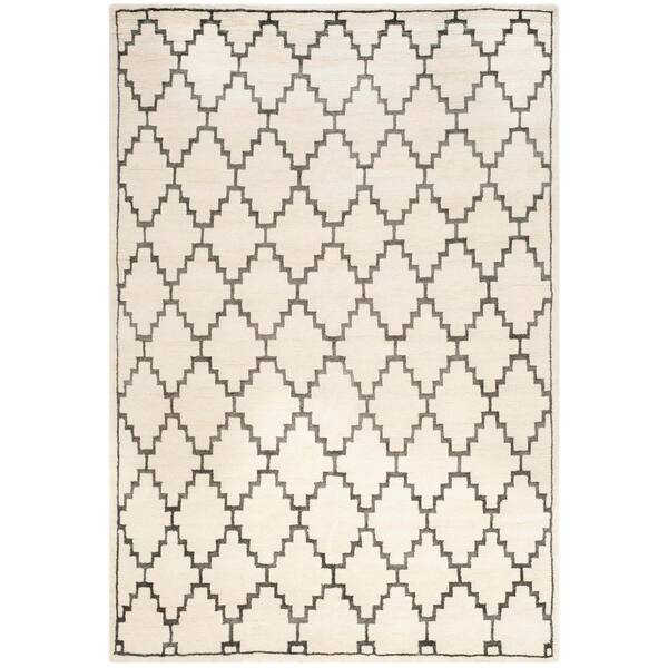 Mosaic 6 ft. x 9 ft. Beige/Charcoal Tribal Area Rug