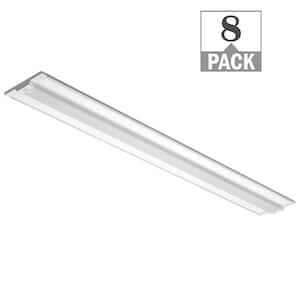4 ft. Eco Low Profile 3200 Lumens Integrated LED White Wraparound Light 4000K Bright White Dimmable (8-Pack)