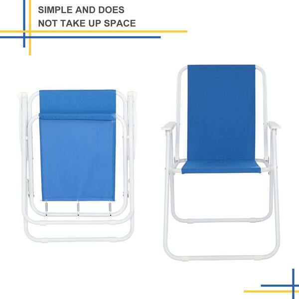 cenadinz Metal Beach Chair, Oxford Cloth Iron Outdoor