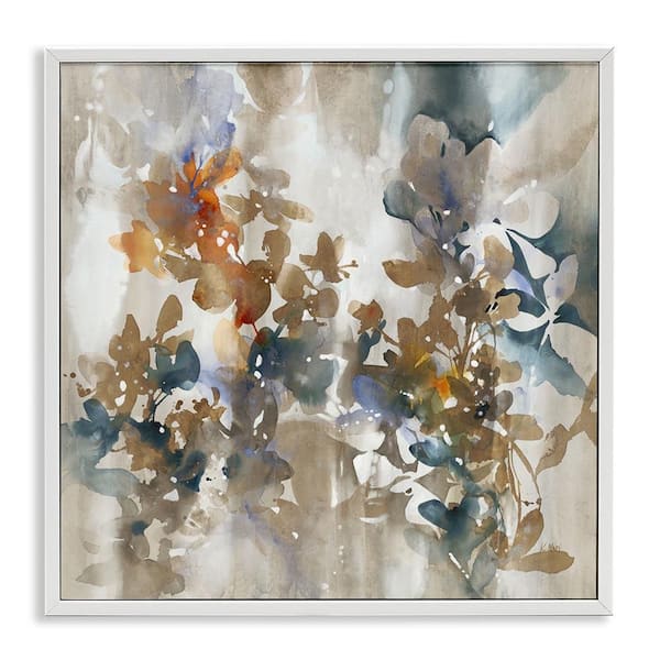 Stupell Industries Solemn Neutral Botanicals by K. Nari White Framed Nature Giclee Art Print 12 in. x 12 in.