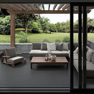 BB Concrete Black 23.5 in. x 47.09 in. Matte Concrete Look Porcelain Floor and Wall Tile (15.372 sq. ft./Case)
