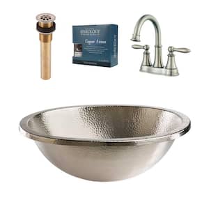 Edison All-in-One Undermount or Drop-In Bathroom Design Kit with Pfister Faucet and Drain in Nickel