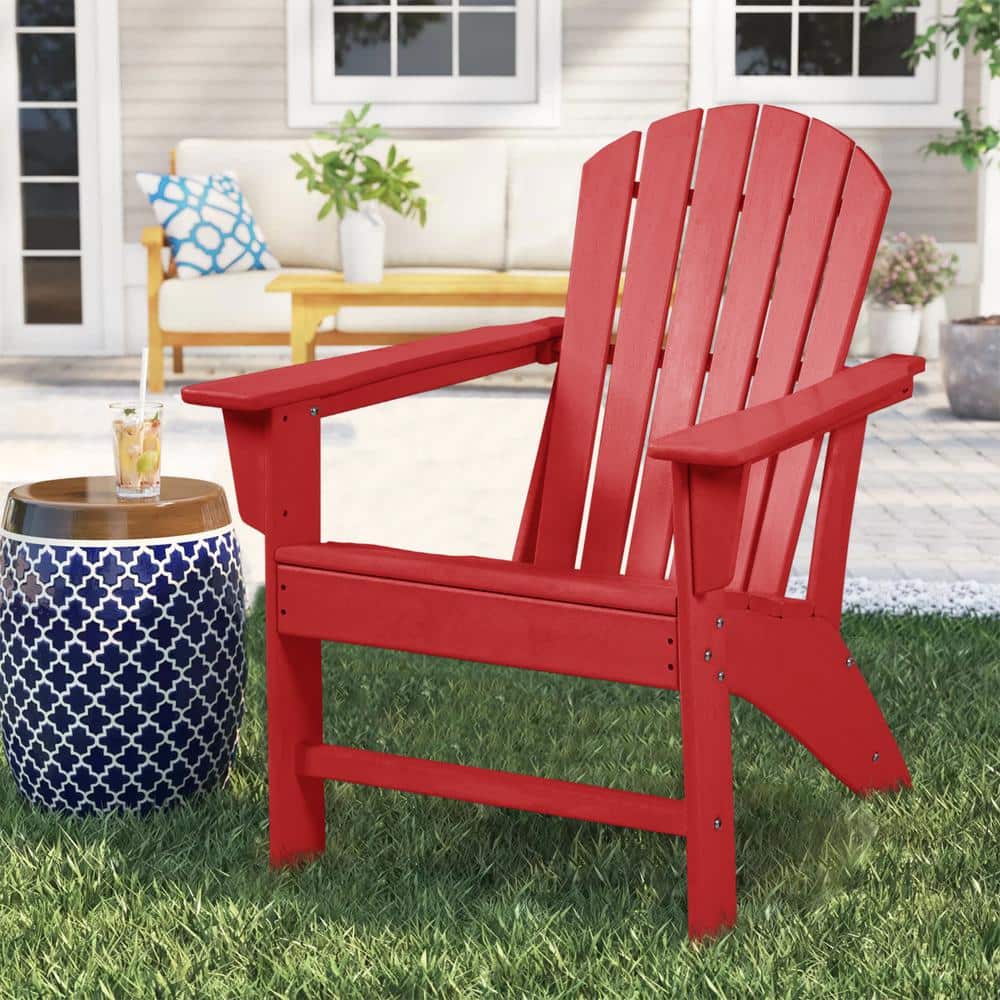 MIRAFIT Classic Red Composite of Adirondack Chair RDCH002 - The Home Depot