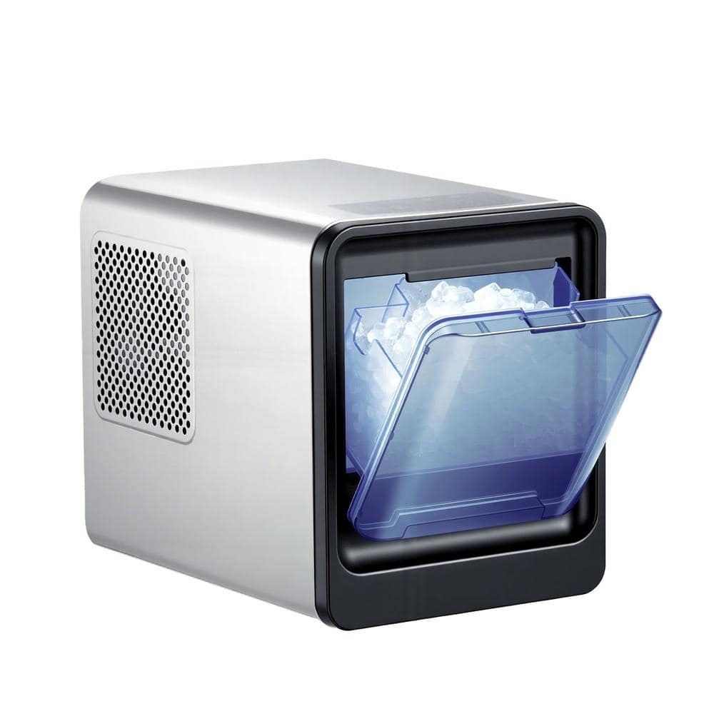 Compact Nugget Ice Maker, 33 lb./Day Countertop Chewable Ice Machine with Dual Water Supply