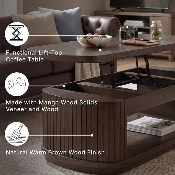 Signature DESIGN BY ASHLEY Korestone 56 in. Dark Brown Rectangle