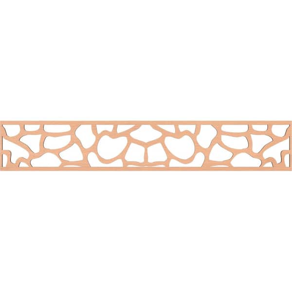 Ekena Millwork Rochester Fretwork 0.375 in. D x 46.625 in. W x 8 in. L Alder Wood Panel Moulding