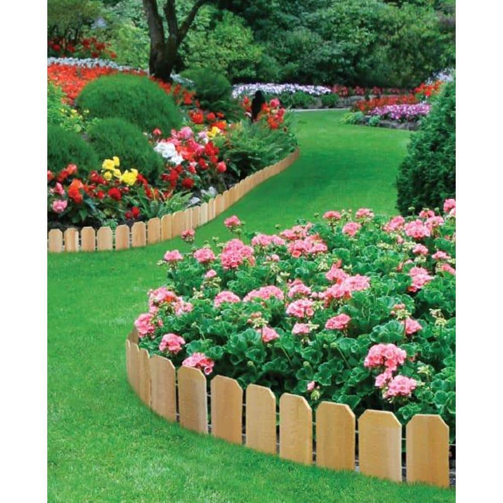 Cedar Wood 10 ft. Flexible Lawn Edging Set