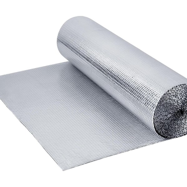 Bubble Reflective Aluminum Foil Window Insulation Kit 24 x 20 Ft Radiant Barrier for Heat Blocking and Energy Efficiency