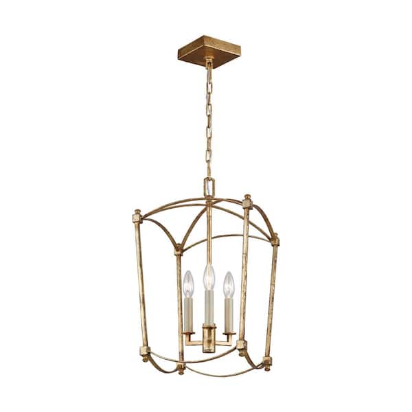 Generation Lighting Thayer 3-Light Antique Guild Traditional Transitional Small Hanging Candlestick Chandelier