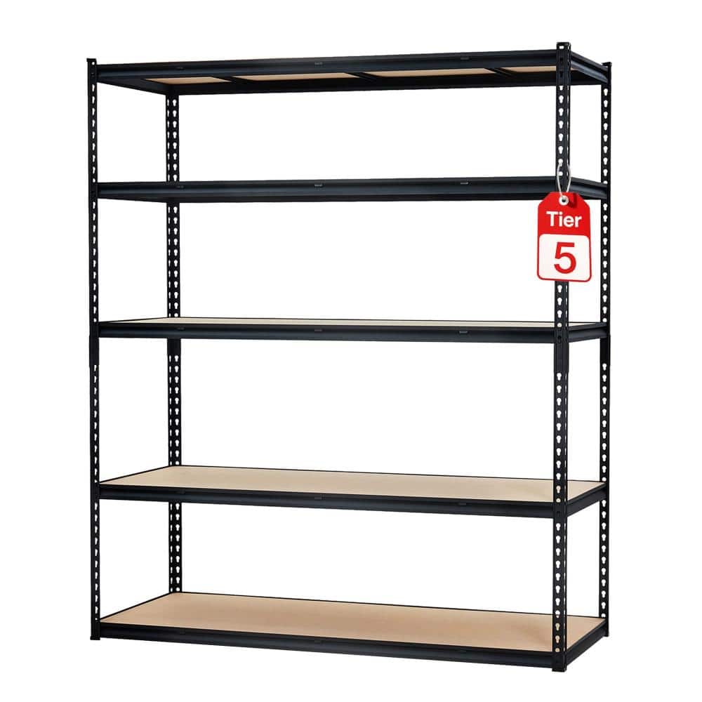 5-Tier Heavy-Duty Metal Garage Shelving Unit with Adjustable MDF Shelves, 2,500 lbs. Capacity price history on PriceWatchPro