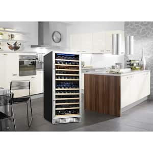 24 in. 11. 8 cu.ft. 117 Bottle Built-in Frost-free Dual Zone Wine Refrigerator