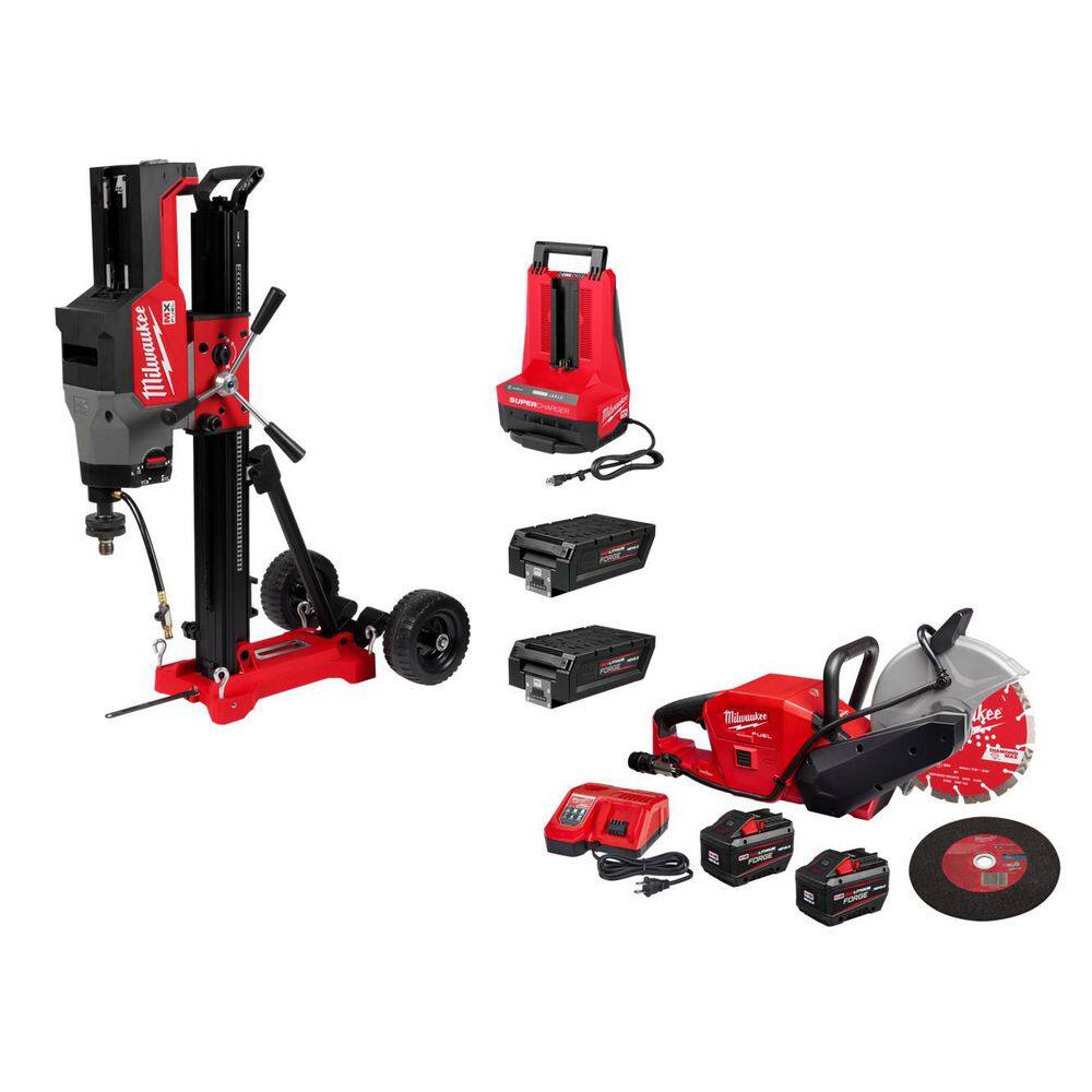 MX FUEL Lithium-Ion Core Drill Rig Kit with (2) FORGE HD12. 0 Batteries and (1) MX FUEL Super Charger, Stand, &CutOffSaw price history on PriceWatchPro