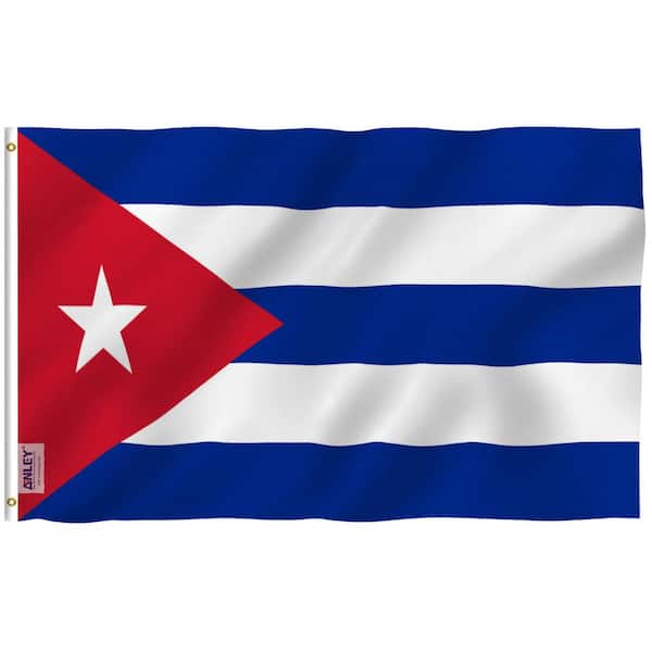 ANLEY Fly Breeze 3 ft. x 5 ft. Polyester Cuba Flag 2-Sided Flag Banner with Brass Grommets and Canvas Header