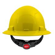 BOLT Yellow Type 1 Class E Full Brim Non-Vented Hard Hat with 4 Point Ratcheting Suspension