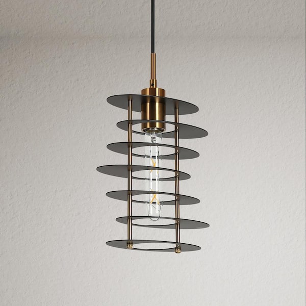 Contemporary Pick Black and Brass Light Fitting