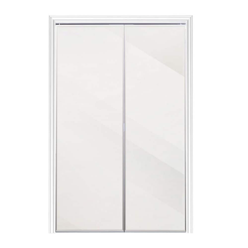 TRUporte 24 in. x 80 in. 321 Series Steel Frameless Bifold Mirror