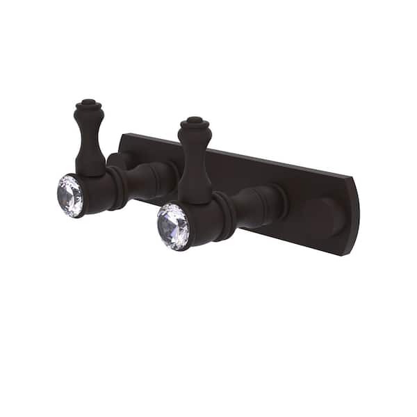 Allied Brass Carolina Crystal Collection J-Hook Robe/Towel Hook in Oil Rubbed Bronze