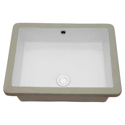 Changie 17 X 13 Inches 1/Carton White 1637W Rectangular Lavatory Undercounter Bathroom Ceramic Sink 3 Cartons 