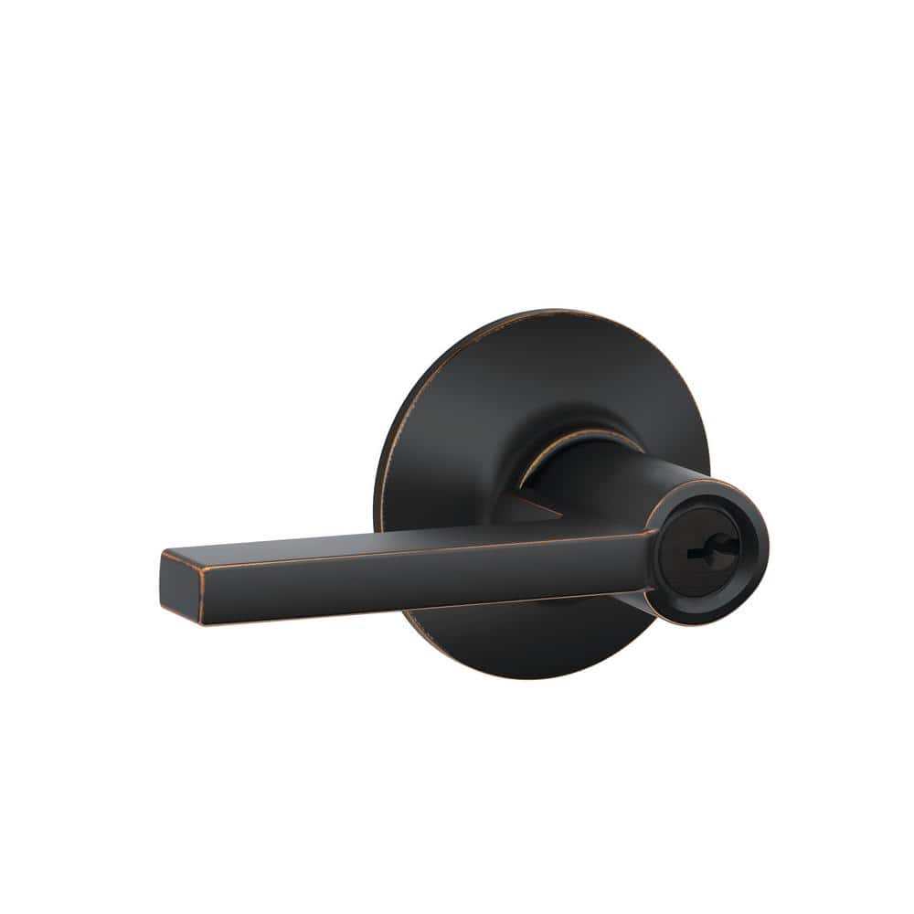 Aged Bronze Keyed Entry Latitude Door handle