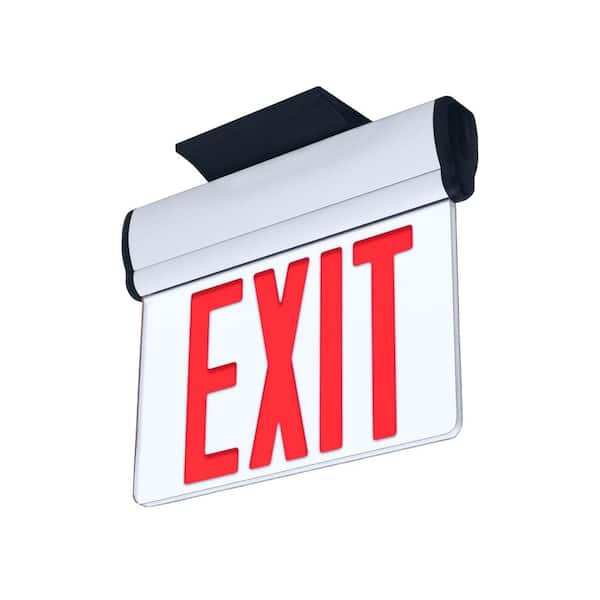 EXIT 照明器具 MEDINAH POWER LED Emergency Edge-Lit Exit Sign, 90 Min Backup