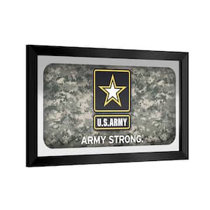 United States Army Digital Camo 26 in. W x 15 in. H Wood Black Framed Mirror