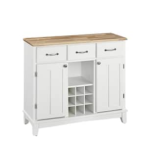 White and Natural Buffet with Wine Storage