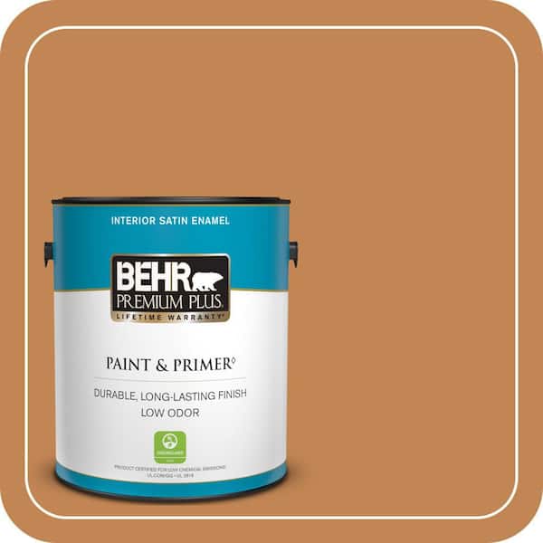 BEHR PREMIUM PLUS 1 gal. #280D-6 Mulling Spice Satin Enamel Low Odor Interior Paint & Primer