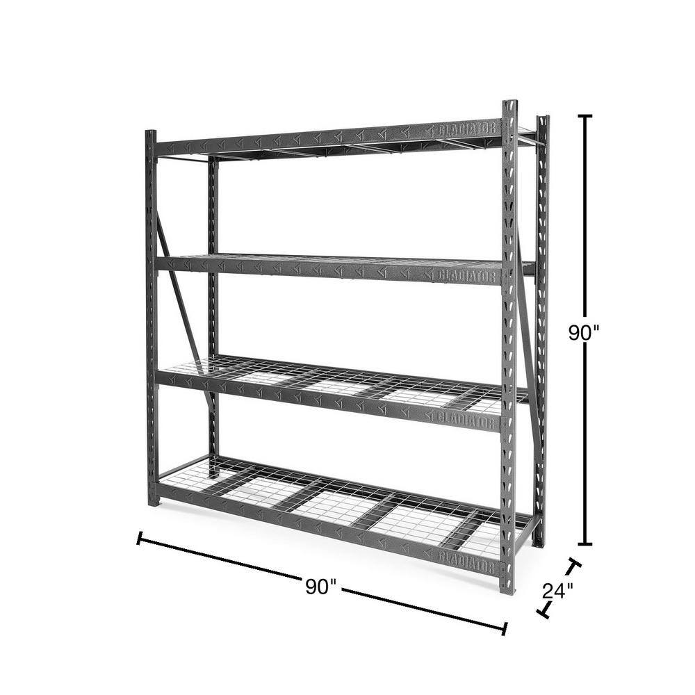Gladiator 90" x 90" Heavy Duty Metal Garage Rack with Adjustable Shelves