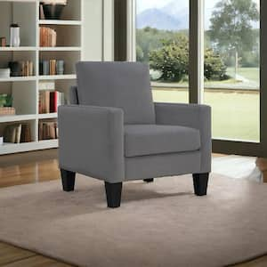 Gray Arm Chair Set of 1 with Removable Cushions