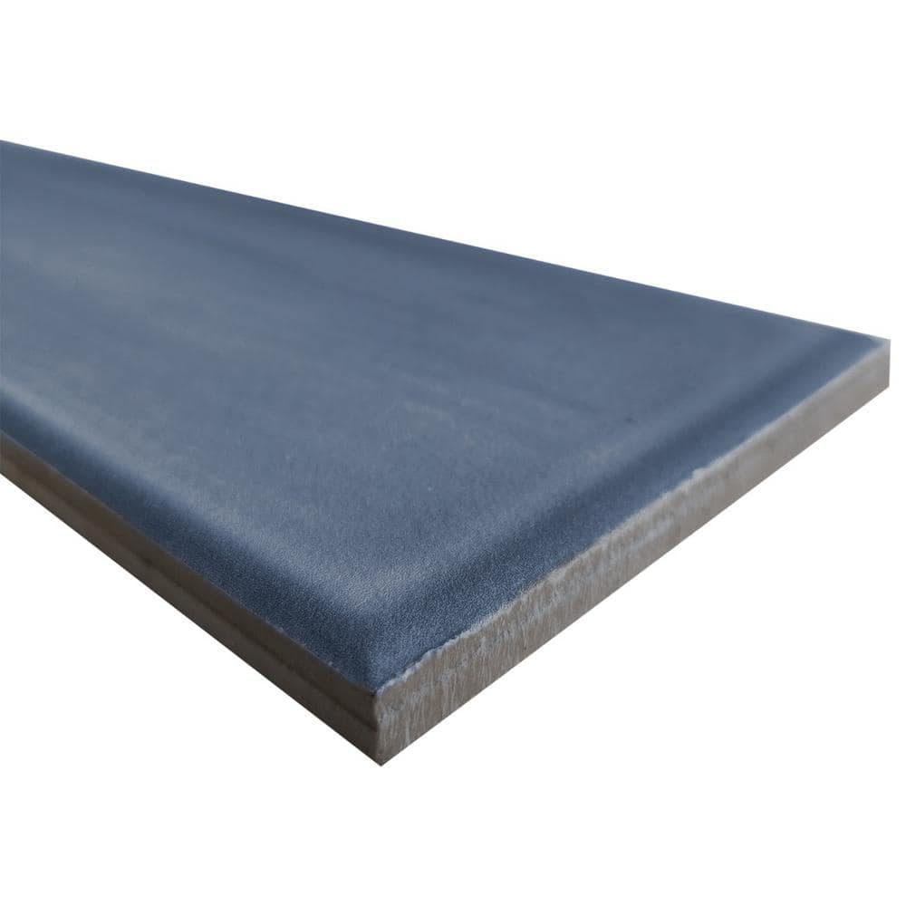 Stacy Garcia 4" x 16" Matte Blue Porcelain Wall Tile