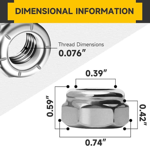1/2-13 Stainless Steel Nylon Lock Nut (25-Pack)