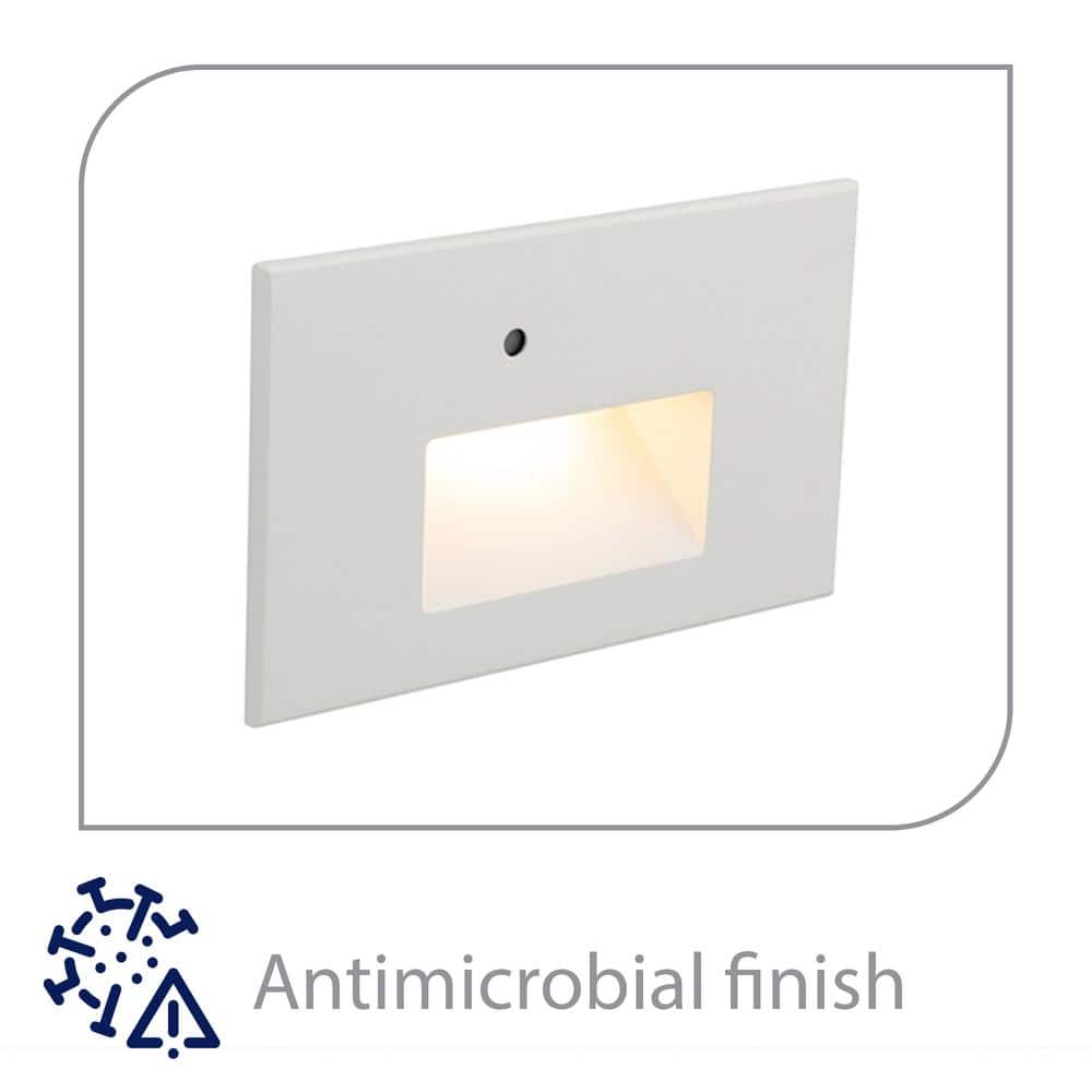 White Dimmable LED Aluminum Step Light with Photocell