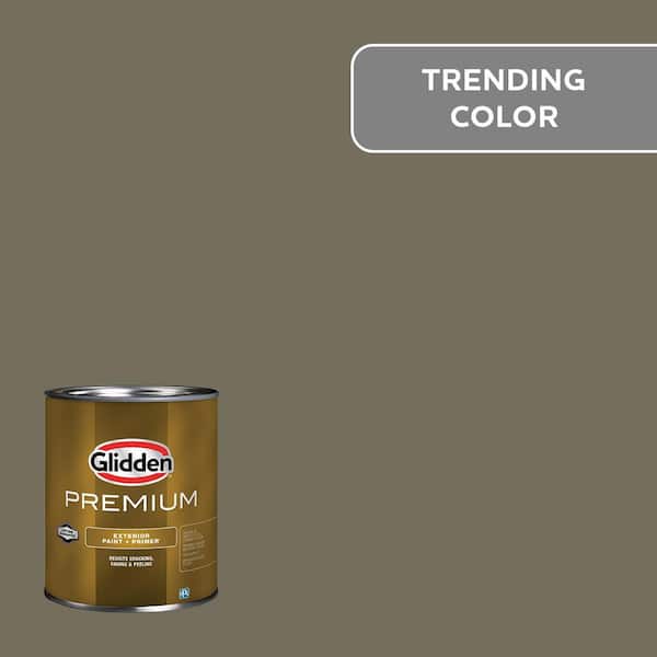Glidden Premium 1 qt. PPG1028-6 Momentum Semi-Gloss Exterior Latex Paint