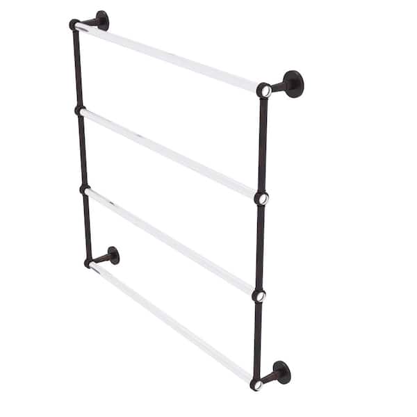 Allied Brass Clearview Collection 36 in. 4-Tier Ladder Towel Bar with Groovy Accents in Venetian Bronze