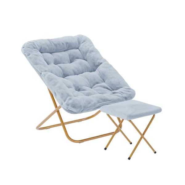 Carnegy Avenue Aqua Fabric/Soft Gold Frame Fabric Accent Chair