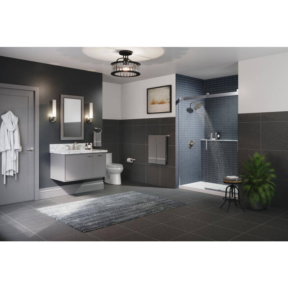 Purist 17" Brushed Nickel Frosted Glass Bathroom Wall Sconce