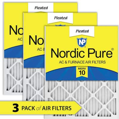 Nordic Pure 10x10x1 Exact MERV 8 Pleated AC Furnace Air Filters 4 Pack 